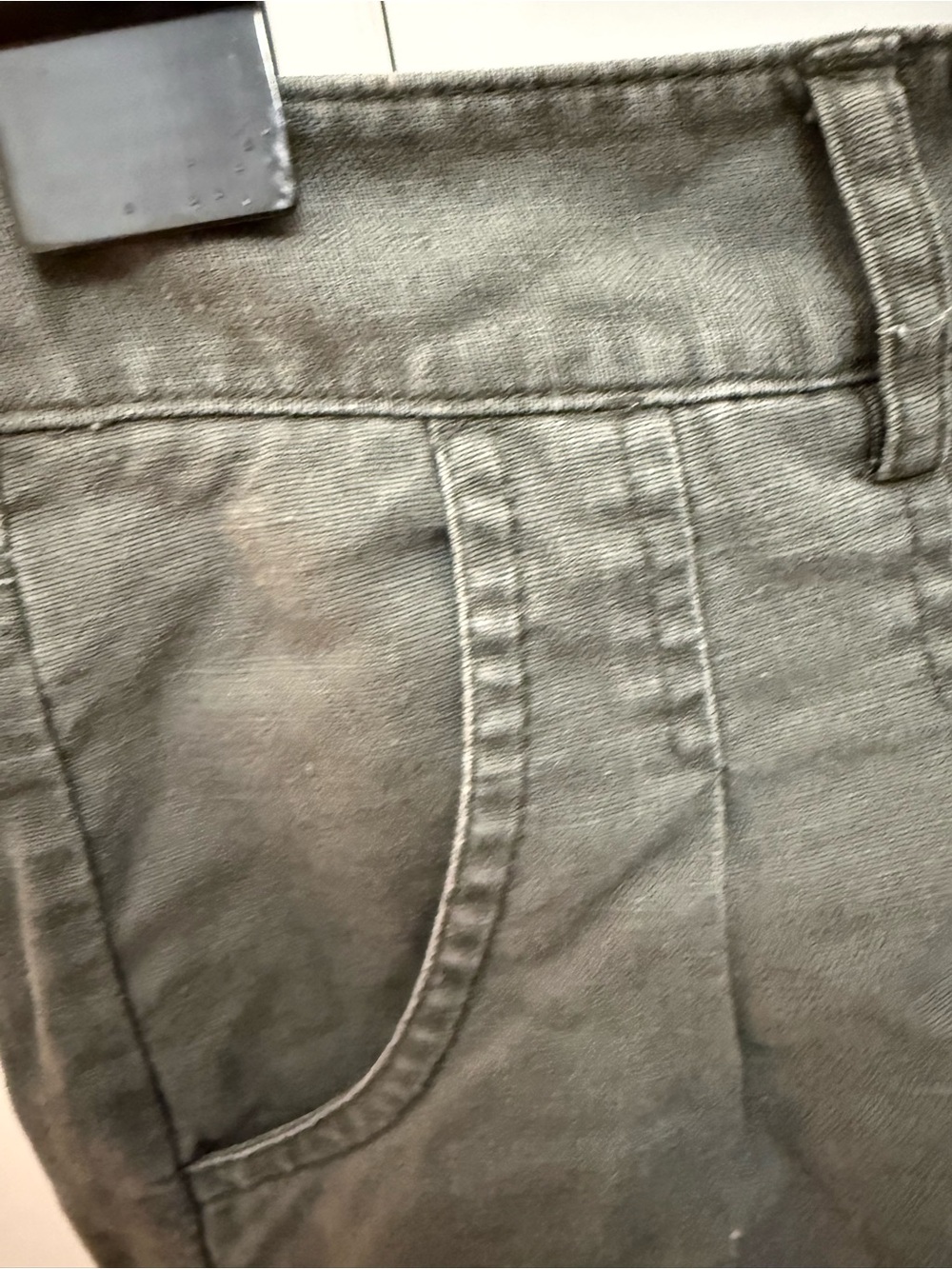 LC Lauren Conrad Olive Green Tie-Hem Casual Shorts - Picture 4 of 7